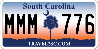 SC license plate MMM776