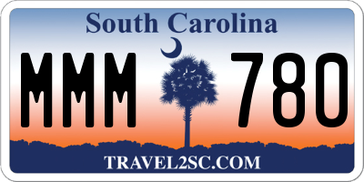 SC license plate MMM780