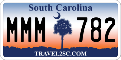 SC license plate MMM782