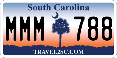 SC license plate MMM788