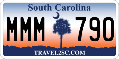 SC license plate MMM790