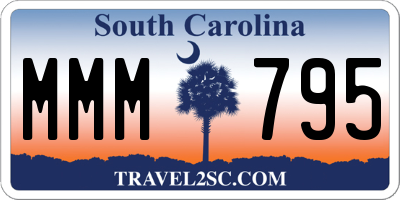 SC license plate MMM795