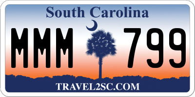SC license plate MMM799