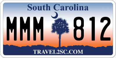 SC license plate MMM812