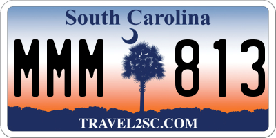 SC license plate MMM813
