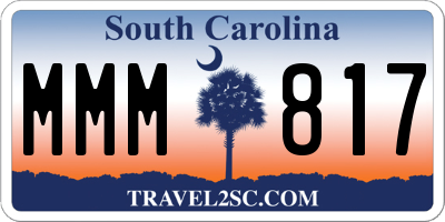 SC license plate MMM817