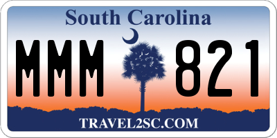 SC license plate MMM821