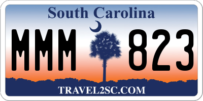SC license plate MMM823