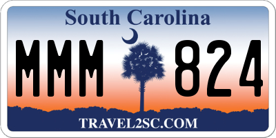 SC license plate MMM824