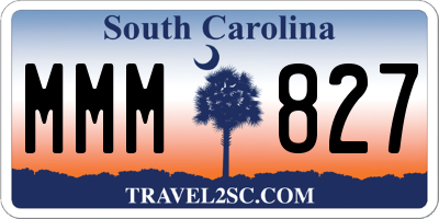 SC license plate MMM827