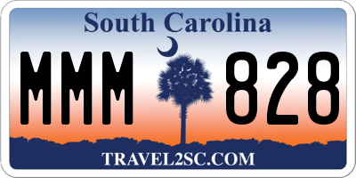 SC license plate MMM828