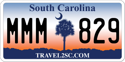 SC license plate MMM829