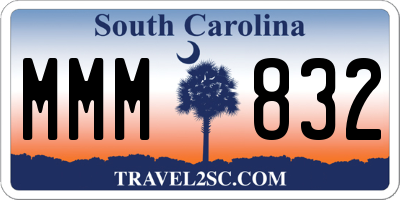 SC license plate MMM832