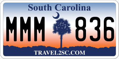 SC license plate MMM836
