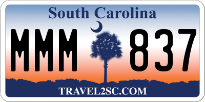 SC license plate MMM837