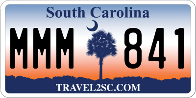 SC license plate MMM841