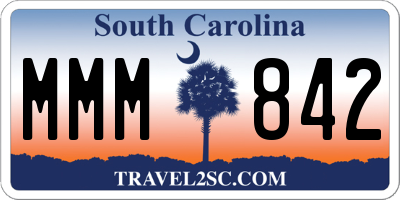 SC license plate MMM842