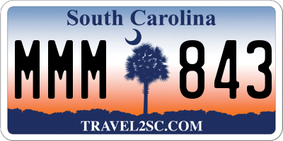 SC license plate MMM843