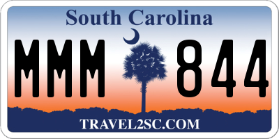 SC license plate MMM844