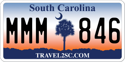 SC license plate MMM846