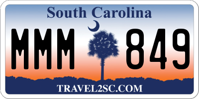 SC license plate MMM849