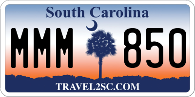 SC license plate MMM850