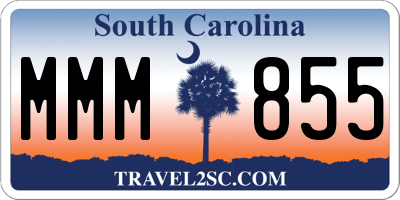 SC license plate MMM855