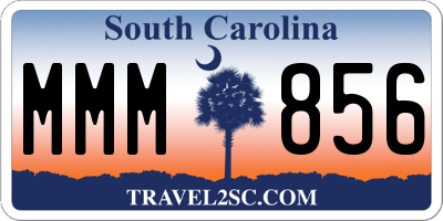 SC license plate MMM856