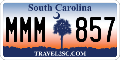 SC license plate MMM857