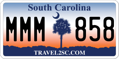 SC license plate MMM858