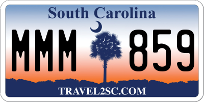 SC license plate MMM859
