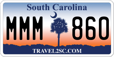 SC license plate MMM860