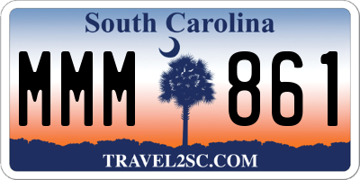 SC license plate MMM861