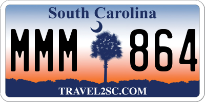 SC license plate MMM864