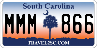 SC license plate MMM866