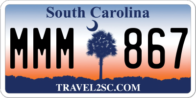 SC license plate MMM867
