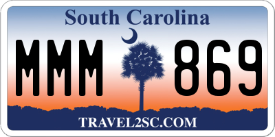 SC license plate MMM869