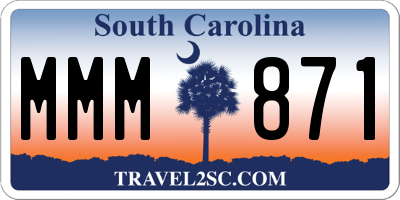 SC license plate MMM871