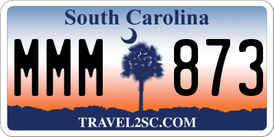 SC license plate MMM873