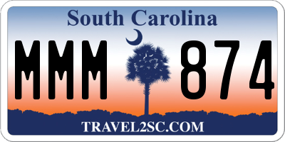 SC license plate MMM874