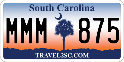 SC license plate MMM875