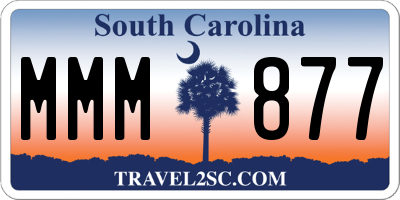 SC license plate MMM877