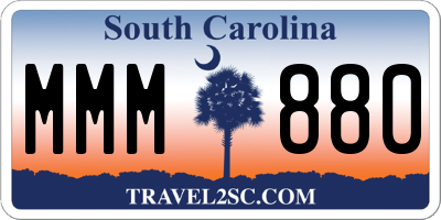 SC license plate MMM880