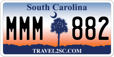 SC license plate MMM882