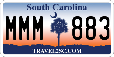 SC license plate MMM883