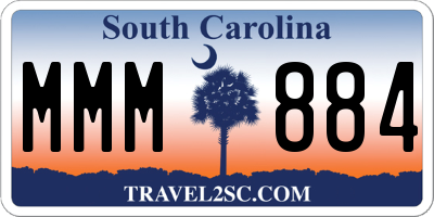 SC license plate MMM884
