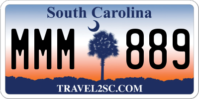 SC license plate MMM889