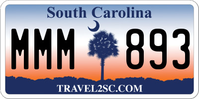 SC license plate MMM893