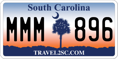 SC license plate MMM896