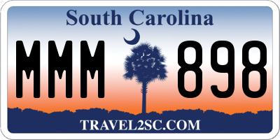 SC license plate MMM898